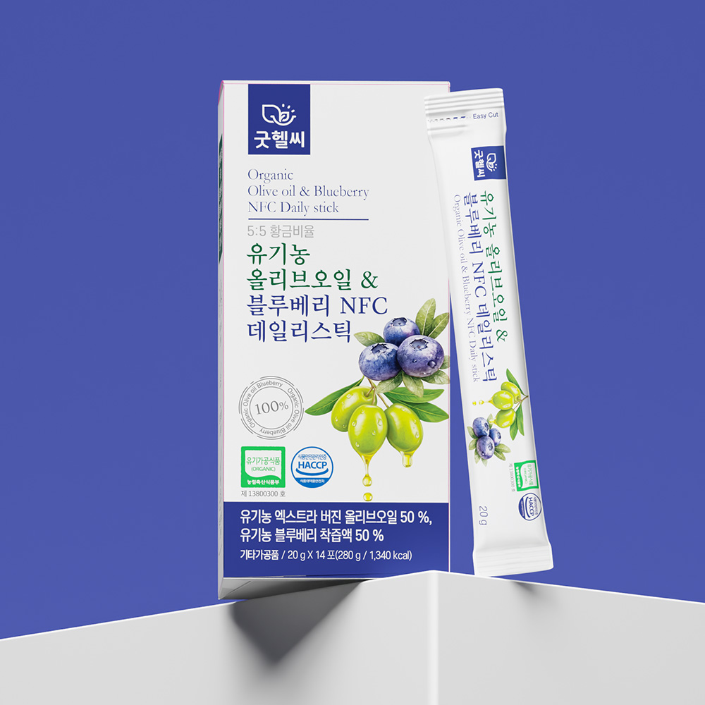 굿헬씨 유기농 올리브오일 & 블루베리 NFC 데일리스틱 280g 14포, 1개 - 상세 이미지 5
