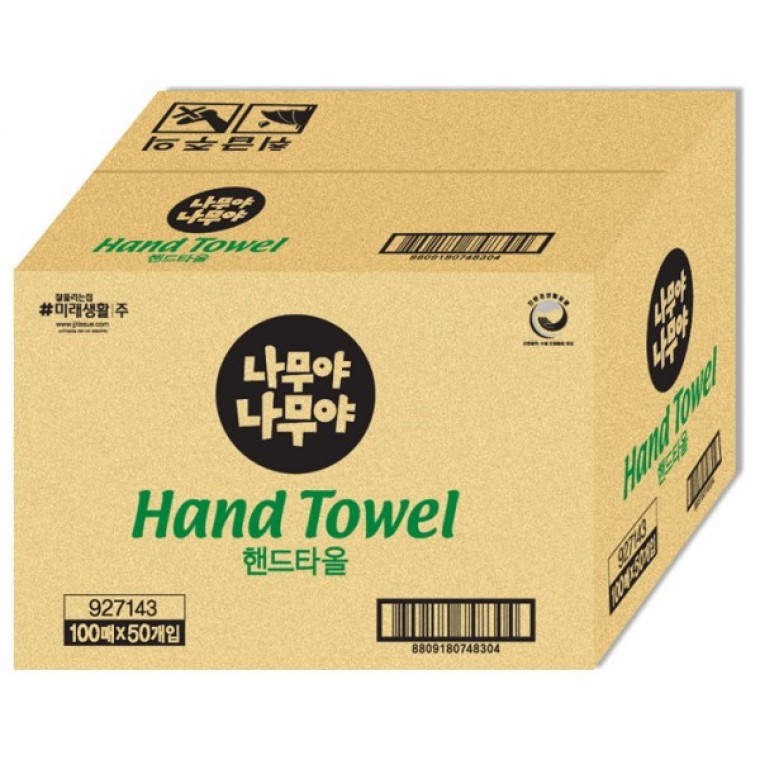 나무야 핸드타월 5000매 225x215mm 2겹 미래생활 - 상품 이미지