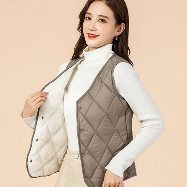 경량 여성 솜 패딩 조끼 누빔 여성 패딩 베스트 간절기 - 상품 이미지