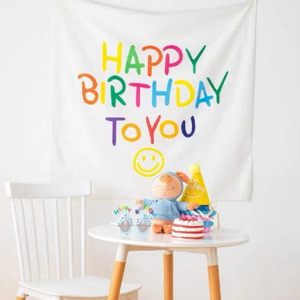 생일축하 파티 패브릭 가랜드 생일 현수막 가랜드 벽장식 포토존 데코 - 상품 이미지