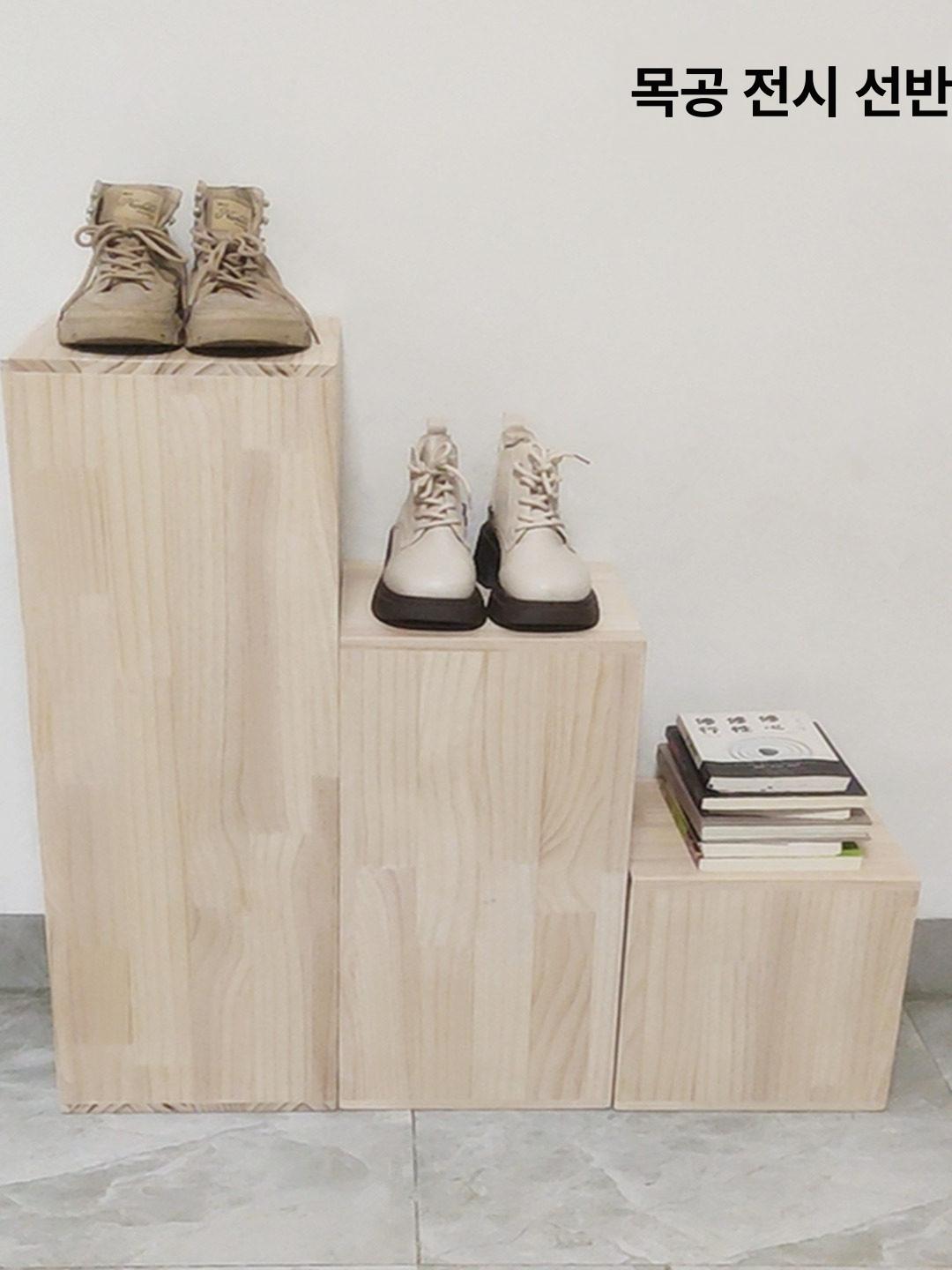 원목 장식장 박스 매장 진열대 나무 오브제 전시 받침대 - 상세 이미지 2