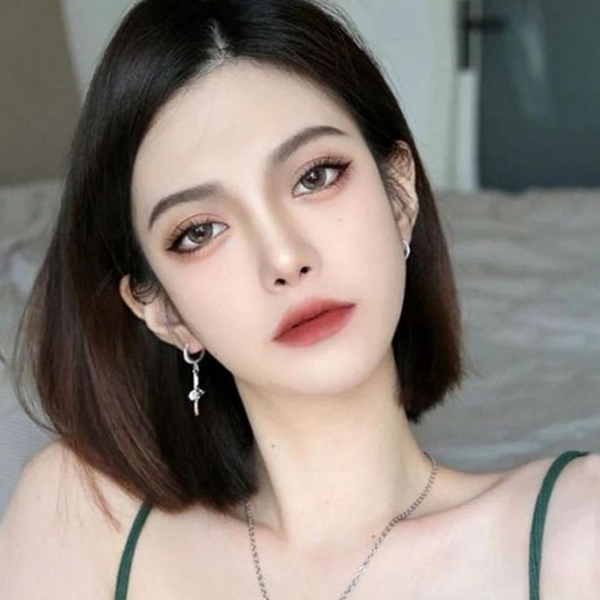 내츄럴 통가발 스타일링 여성 통가발 고열사 망포함 단발 헤어 가발 짧은 앞머리 없는 머리 - 상품 이미지