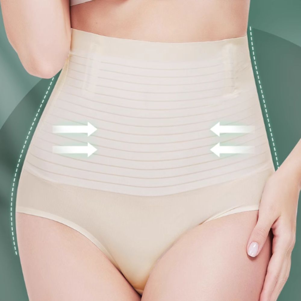 통기성 좋은 여름 심리스 복부 보정 팬티 쿨 코르셋 하이웨 이스트 똥배 웨스트 속옷 - 상품 이미지