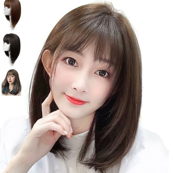 데일리 통가발 시스루 여성 단발 앞머리 가벼운 머리 - 상품 이미지