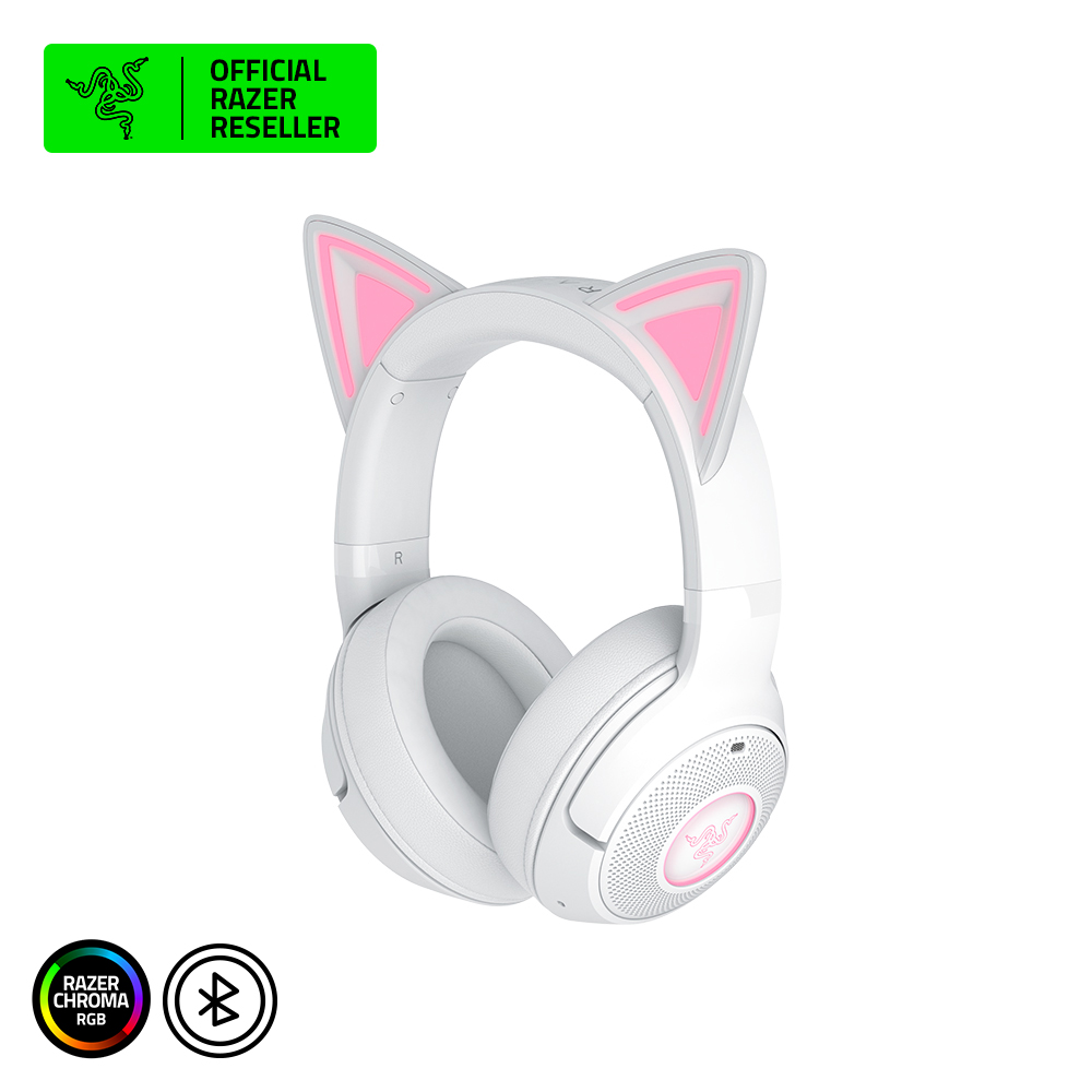 레이저코리아 Kraken Kitty V2 BT 블루투스 무선 헤드셋 화이트 - 상품 이미지