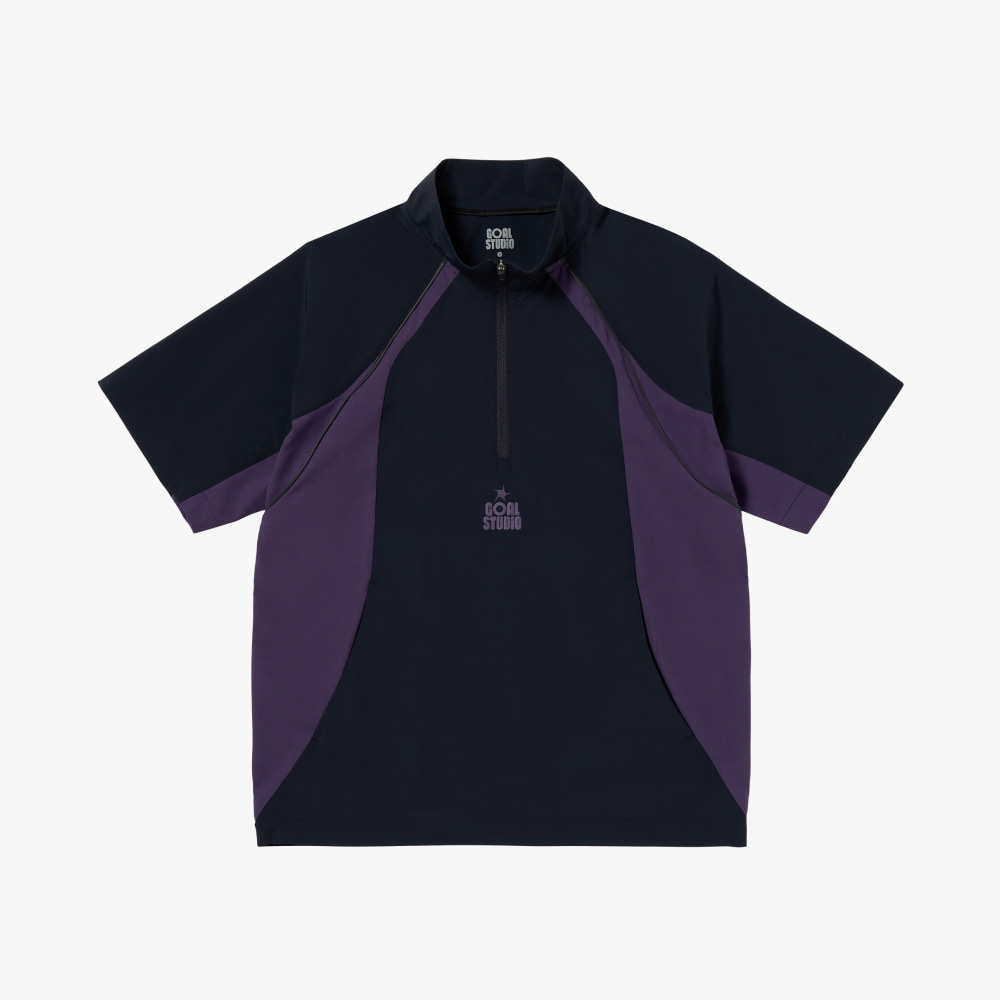 COLOR-BLOCK S/S ANORAK-NAVY - 상품 이미지