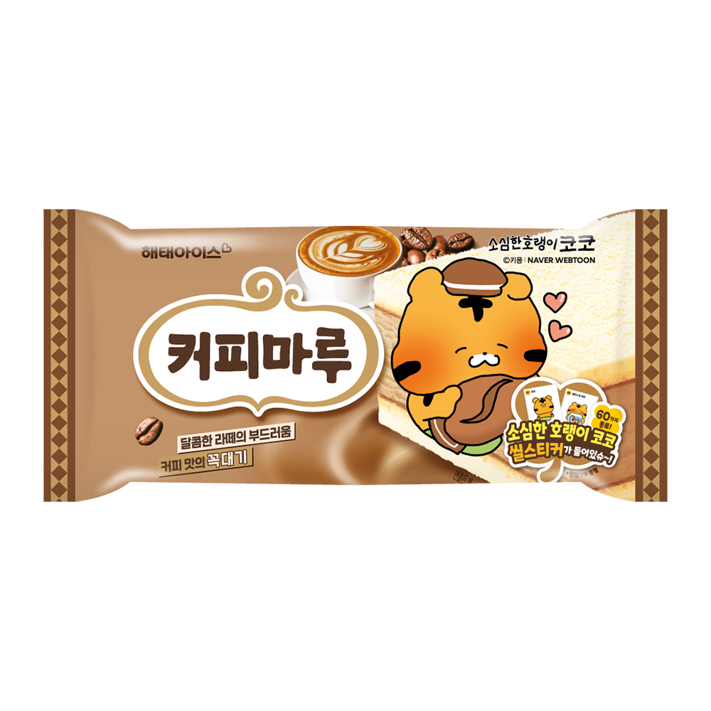 해태아이스 커피마루 180ml 24개입 소심한 호랭이 코코 콜라보 - 상세 이미지 2