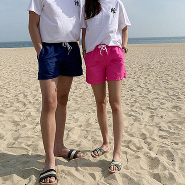 수영복바지 남녀공용 비치 반바지 쇼츠 남성 비치 웨어 물놀이 팬츠 여성 숏팬츠 3부 레저 - 상품 이미지