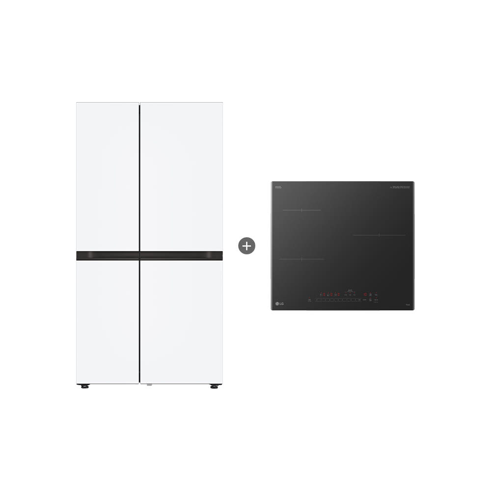 LG 디오스 AI 오브제컬렉션 냉장고 (양문형) + LG 디오스 인덕션 (S836MQQ012 + BEI3ASB2OE) 제품 이미지