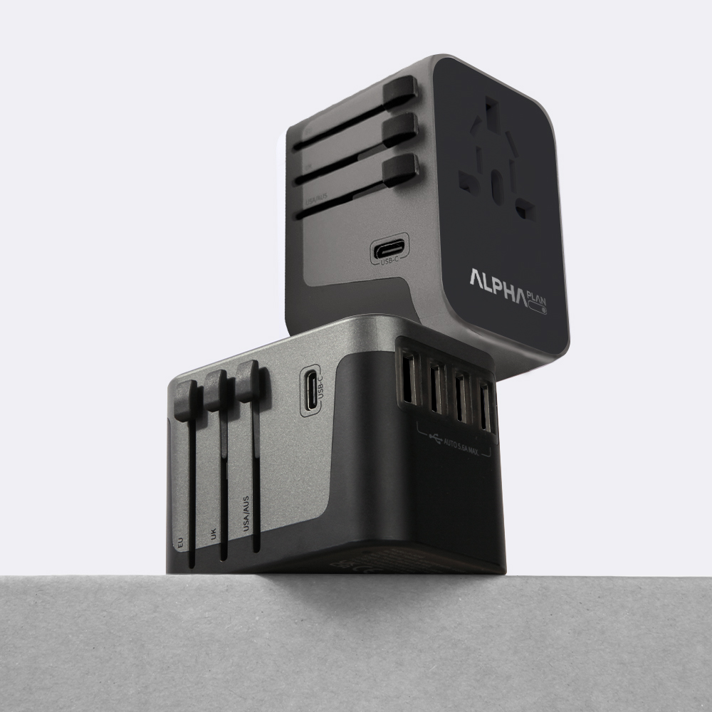 알파플랜 28W 초고속 해외 여행용 멀티어댑터 USB C타입 플러그 30cm, 블랙, 1개 - 상세 이미지 3