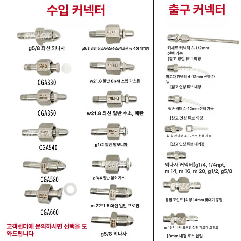 고압 질소 레귤레이터 조정기 게이지 가스 이중 게이지 25-2.5MPa - 상세 이미지 5
