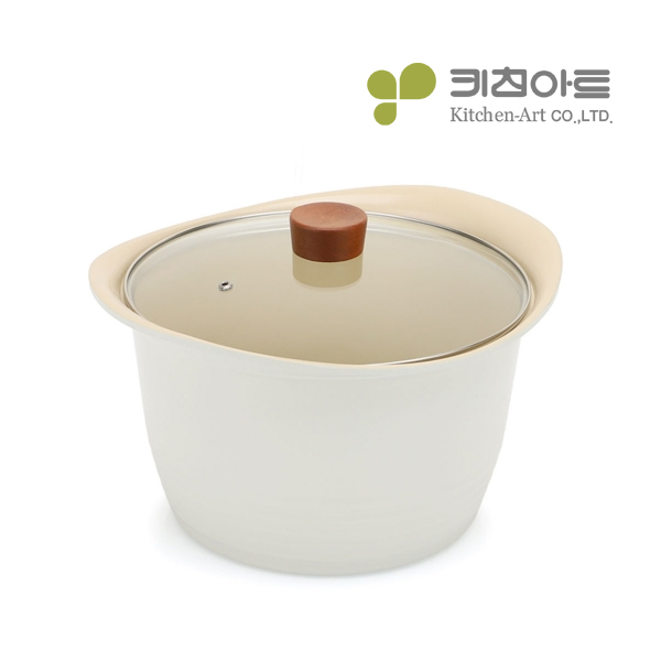 키친아트 인덕션 곰솥냄비 세라믹 큰냄비 26cm - 상품 이미지