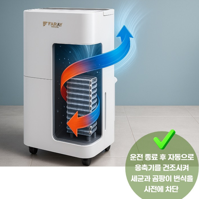 사무실제습기 60L 드레스룸 베란다 가정용 1등급제습기 펌프형 - 상세 이미지 5