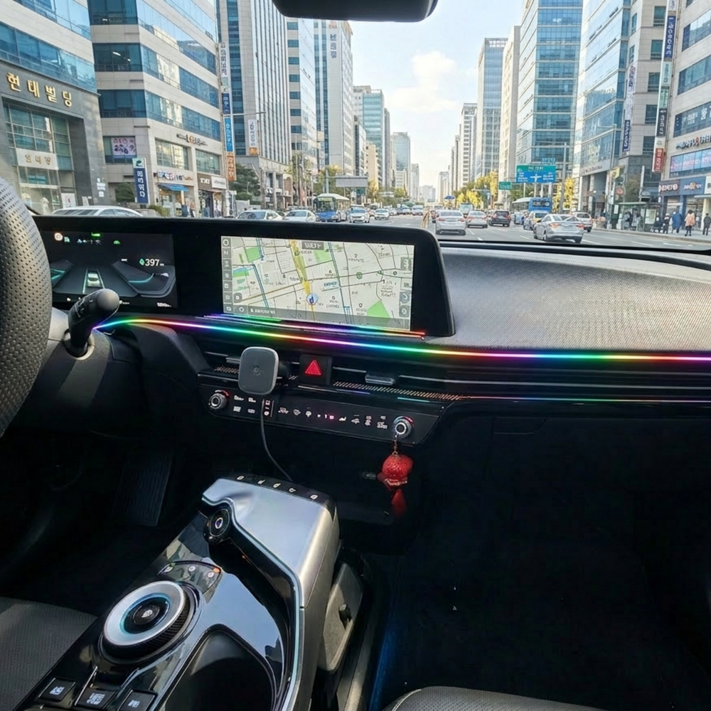오토크루 앱연동 아크릴 엠비언트 LED 무드등 대시보드용, 1개 이미지 6