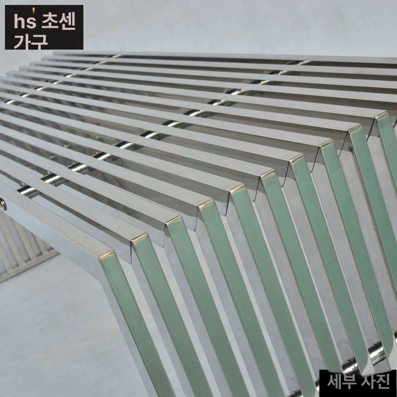야외 벤치 스테인리스 아파트 공원 웨이팅 평의자 대기석 정류장 펜션 인테리어 좌석 - 상세 이미지 5