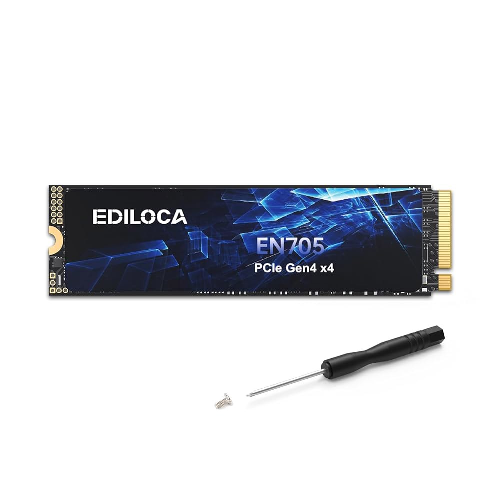 Ediloca 1TB SSD NVMe M.2 2280 PCIe Gen4 x4 내장 솔리드 스테이트 드라이브 - 최대 5000MB/s, PS5 다이내믹 SLC 캐시, 게임용 PC - 상품 이미지