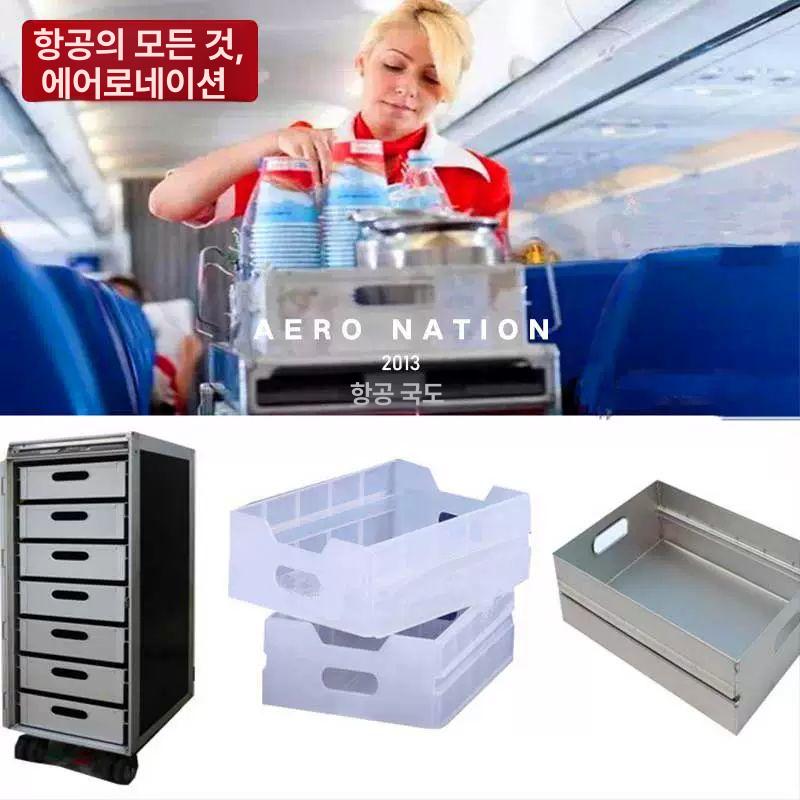 기내식 카트 항공기 서랍 알루미늄 트롤리 주방선반 캐비닛 수납장 이동형 - 상세 이미지 2