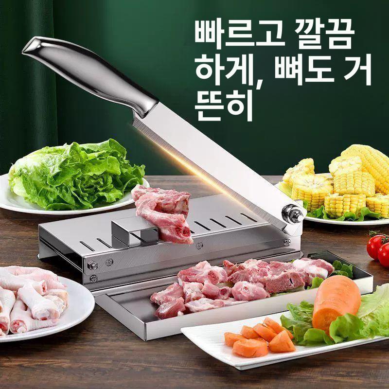 다목적 작두 식당용 스테인리스 소형 절단기 육절기 커팅기 화이트 떡작두 미니 - 상세 이미지 3