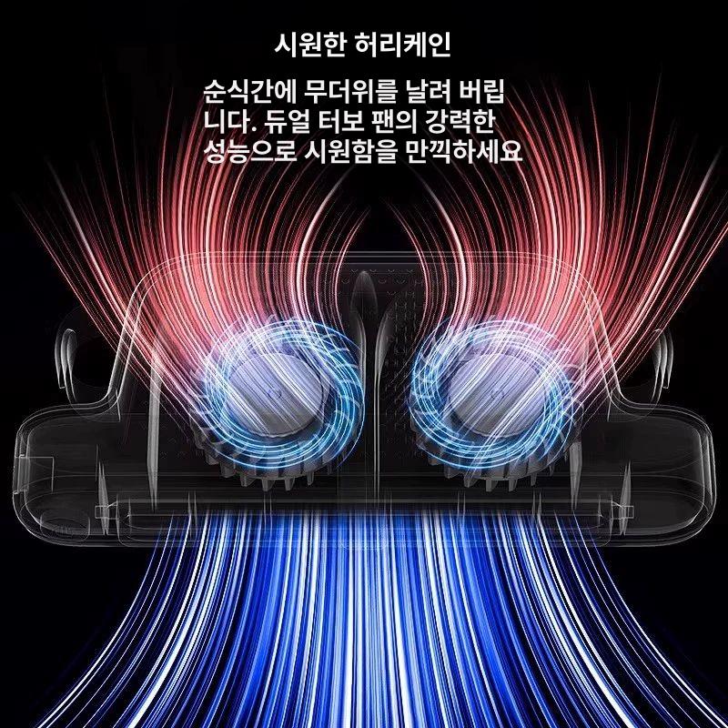 USB 선풍기 차량용 뒷좌석 넥쿨러 써큘레이터 자동차 회전 팬 냉각 휴대용 - 상세 이미지 5