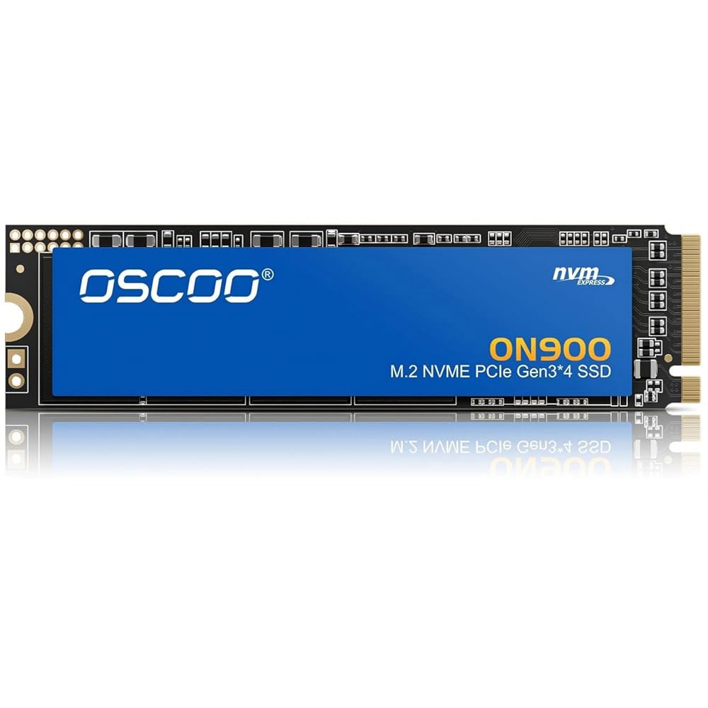 OSCOO 1TB NVMe PCIe 3.0 x 4 SSD, 최대 3,500MB/s 읽기 및 3,000MB/s 쓰기, 3D TLC NAND, M.2 2280 게임, 노트북, PC, - 상품 이미지