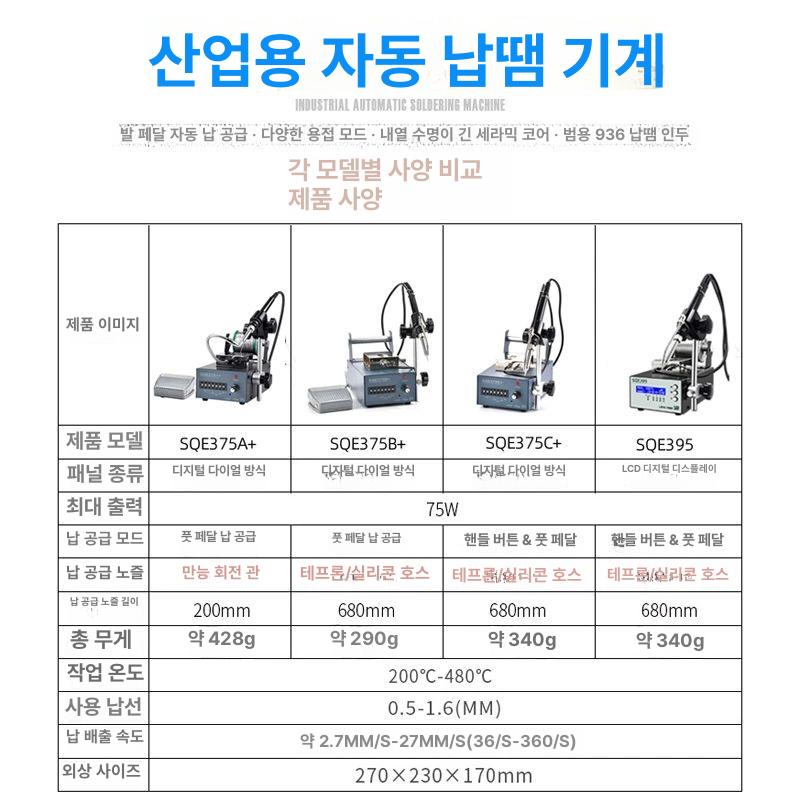 자동 납땜기 디지털 온도조절 풋페달 납공급 튜브형 탁상용 고출력 용접 - 상세 이미지 5