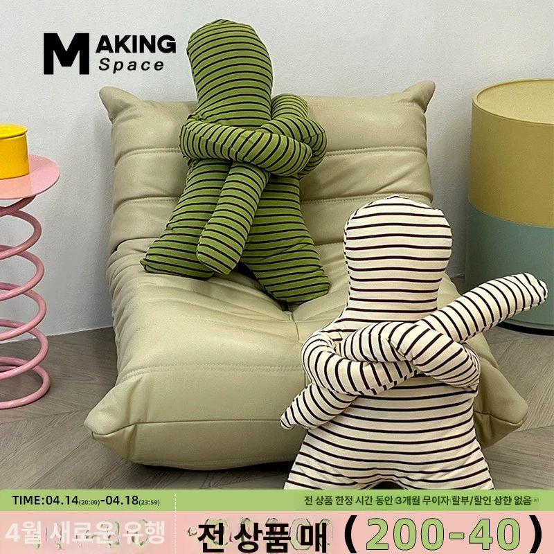 원룸 소파 1인용 낮은 미니 안락의자 바닥형 패브릭 좌식 싱글체어 빈백 - 상세 이미지 2