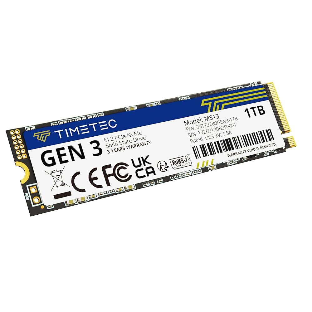 타임텍 1TB SSD NVMe PCIe Gen3x4 8Gb /s M.2 2280 3D NAND 고성능 SLC 캐시 읽기/쓰기 속도 최대 2,000 /1,600 MB PC 노트북 - 상세 이미지 2