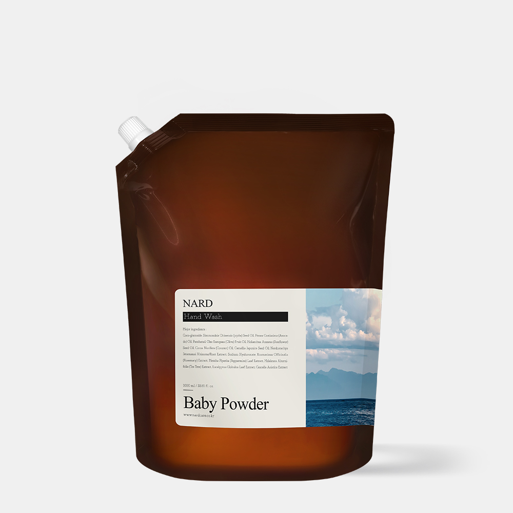 [1개] 나드 리프레쉬 퍼퓸드 핸드워시 리필 1L 베이비파우더 향 제품 이미지
