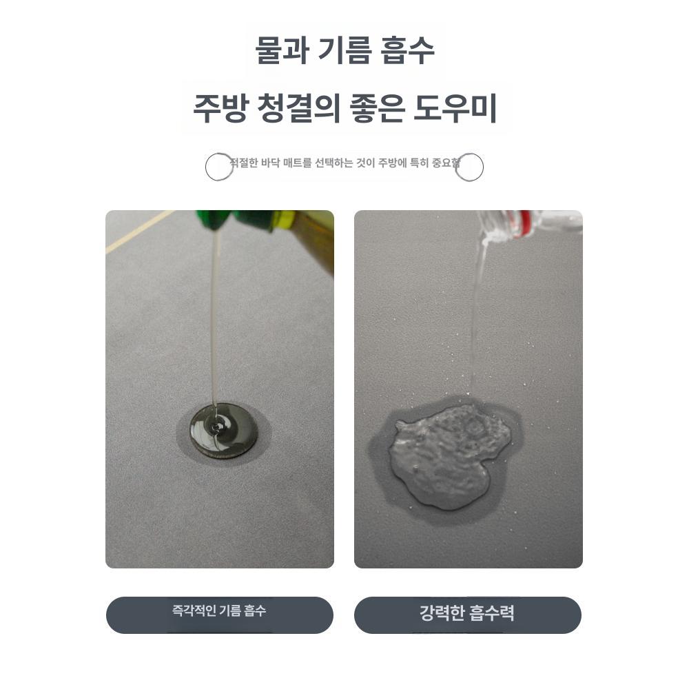 주방 매트 방수 바닥 싱크대 카펫 현관 욕실 푹신한 두꺼운 논슬립 - 상세 이미지 3