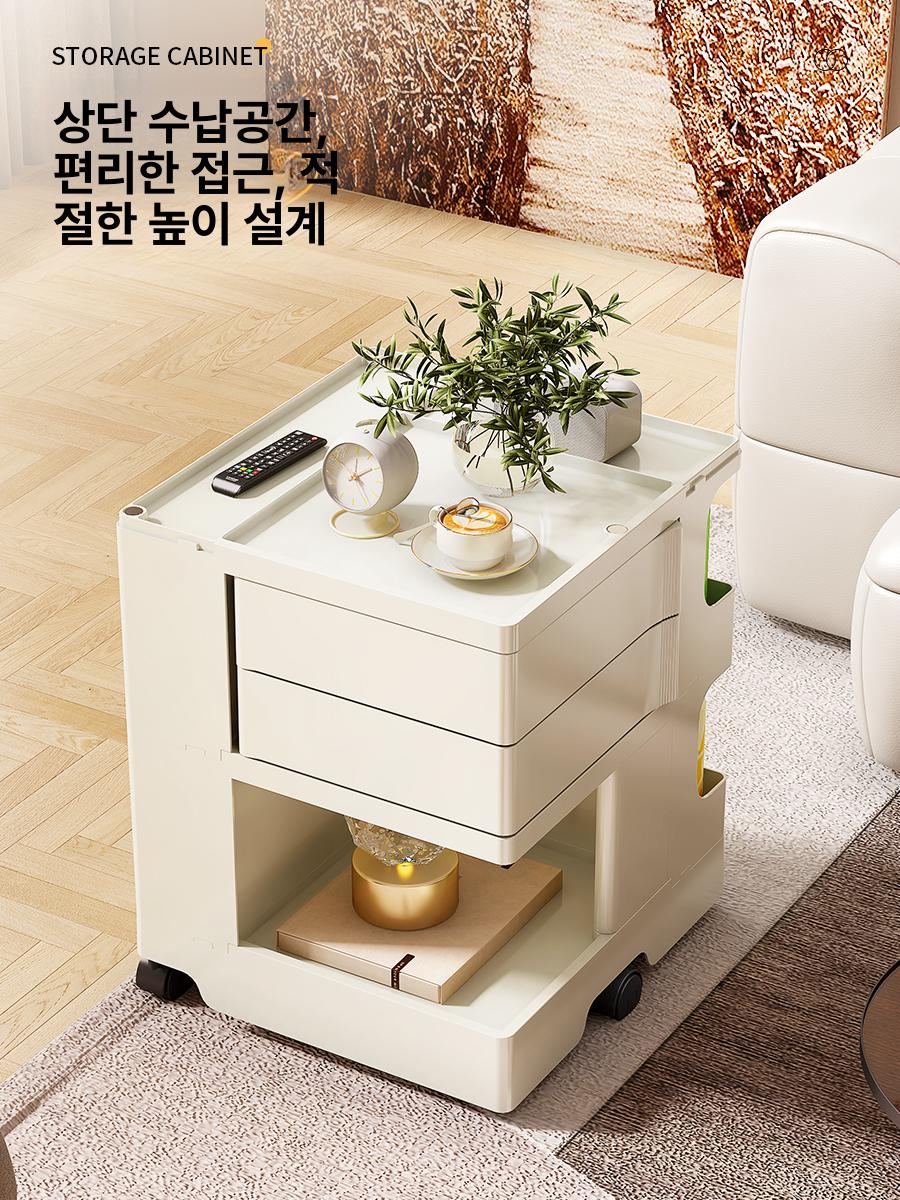 이동식 트롤리 보비 주방 이동카트 웨건 정리함 커스텀 보비카트 다층선반 수납함 - 상세 이미지 3