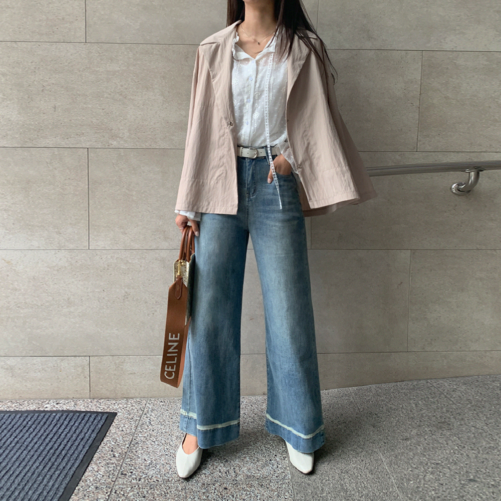 (무배)프로즌 와이드 데님 팬츠 - 상세 이미지 3
