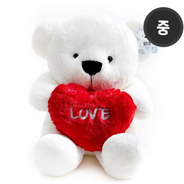 부드러운 하트 곰인형 애착 대형 곰인형 발렌타인 선물 생일 - 상품 이미지