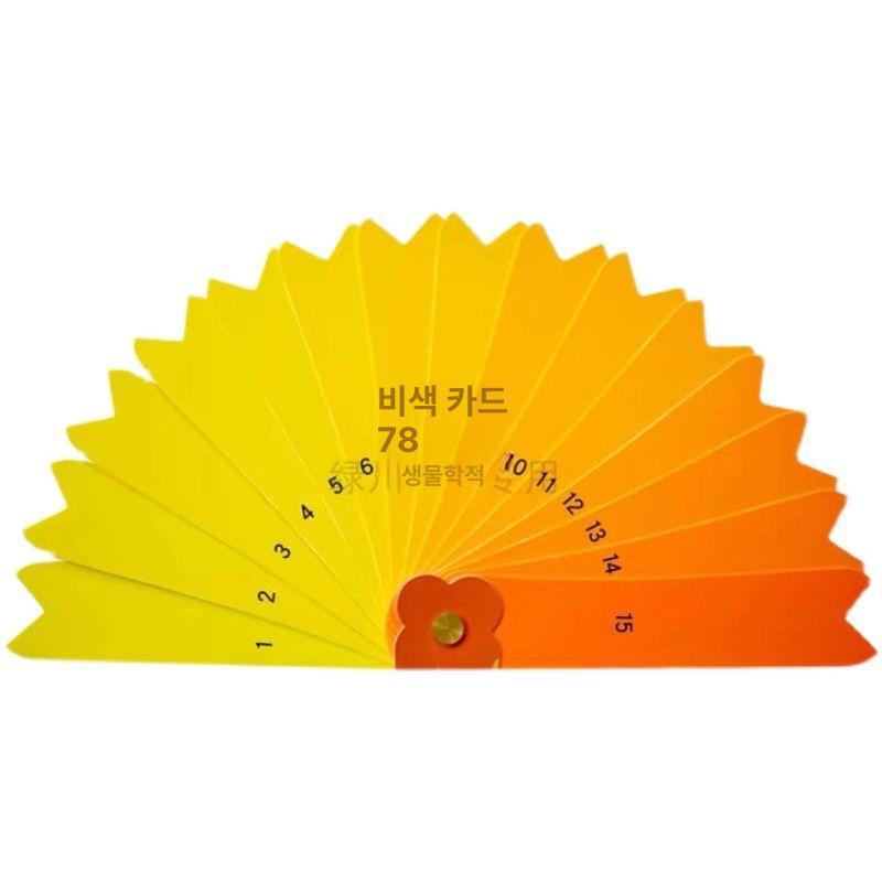 노른자 비색계 로슈 15색 컬러팬 테스터 계란 신품 카드 분석기 색도계 - 상품 이미지