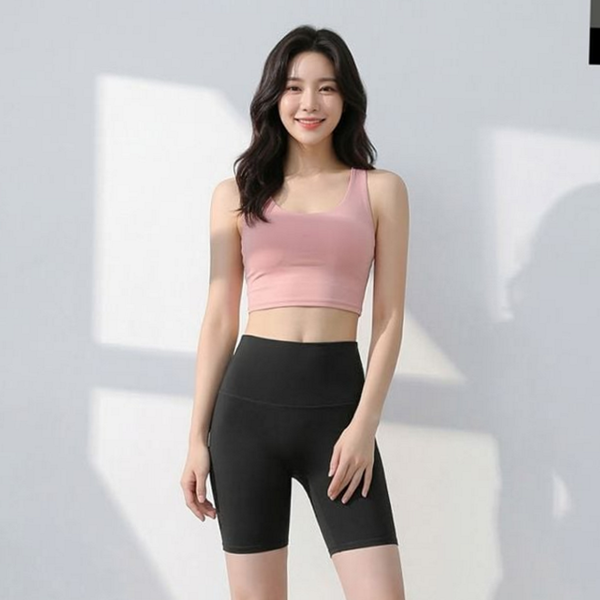 액티브 여성 5부 레깅스 슬림 5부 레깅스 하이 웨스트 - 상품 이미지