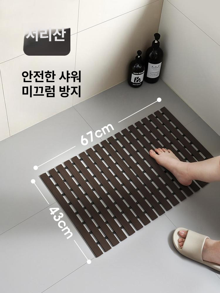 베란다 바닥재 발코니 원목 깔판 욕실 현관매트 미끄럼방지 타일매트 - 상세 이미지 2