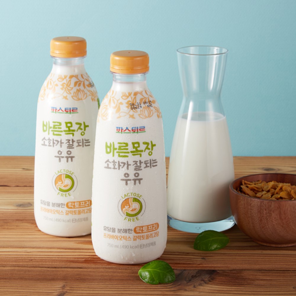 파스퇴르 바른목장 소화가 잘되는 우유 750ml, 2개 - 상세 이미지 2