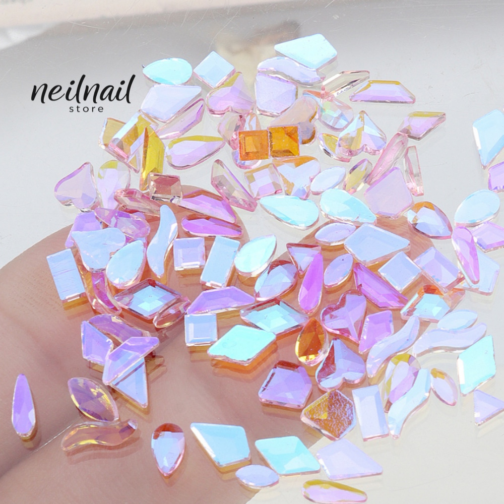 얼음 오로라 스톤 셀프 네일 아트 재료 파츠 50pcs - 상세 이미지 4