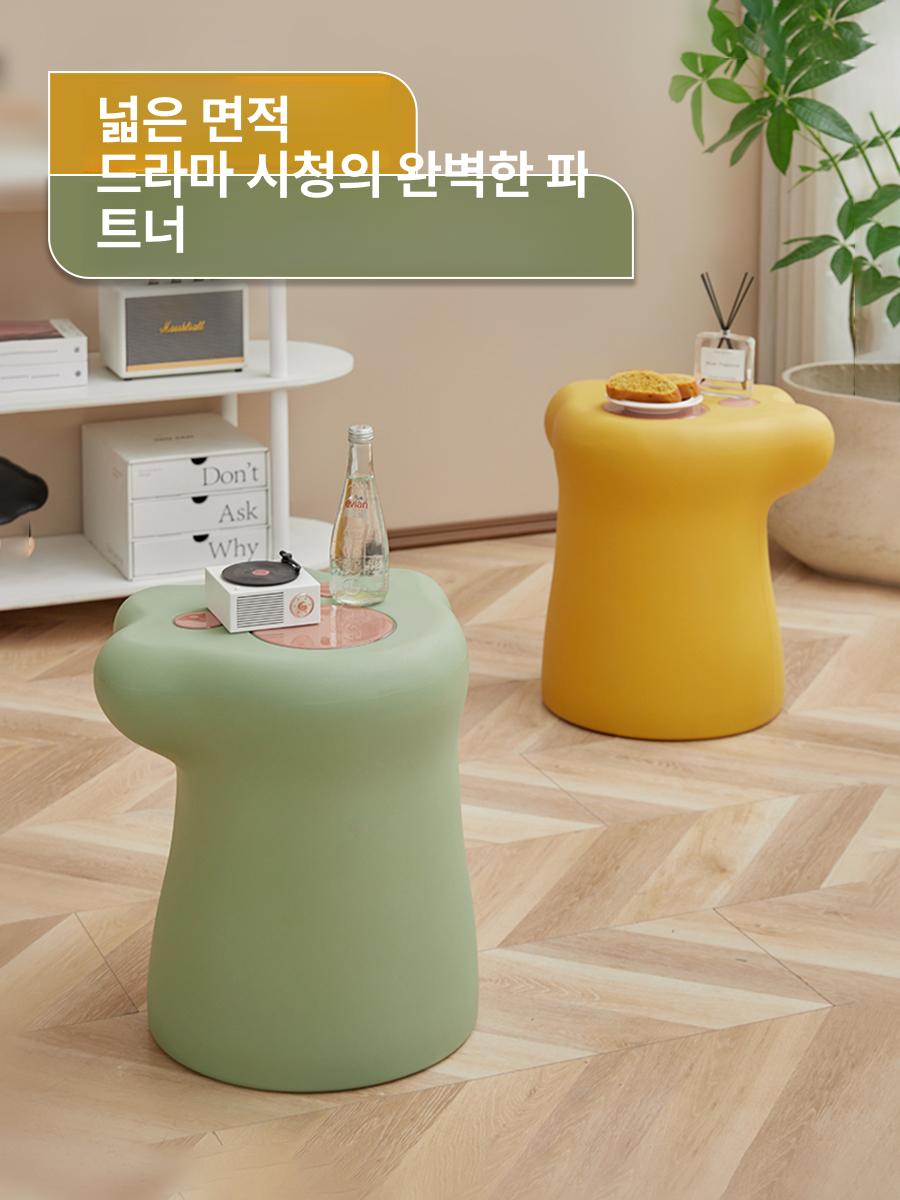 발바닥 스툴 고양이 작은 테이블 화분 오브제 데코 소형 홈데코 리빙룸 - 상세 이미지 2
