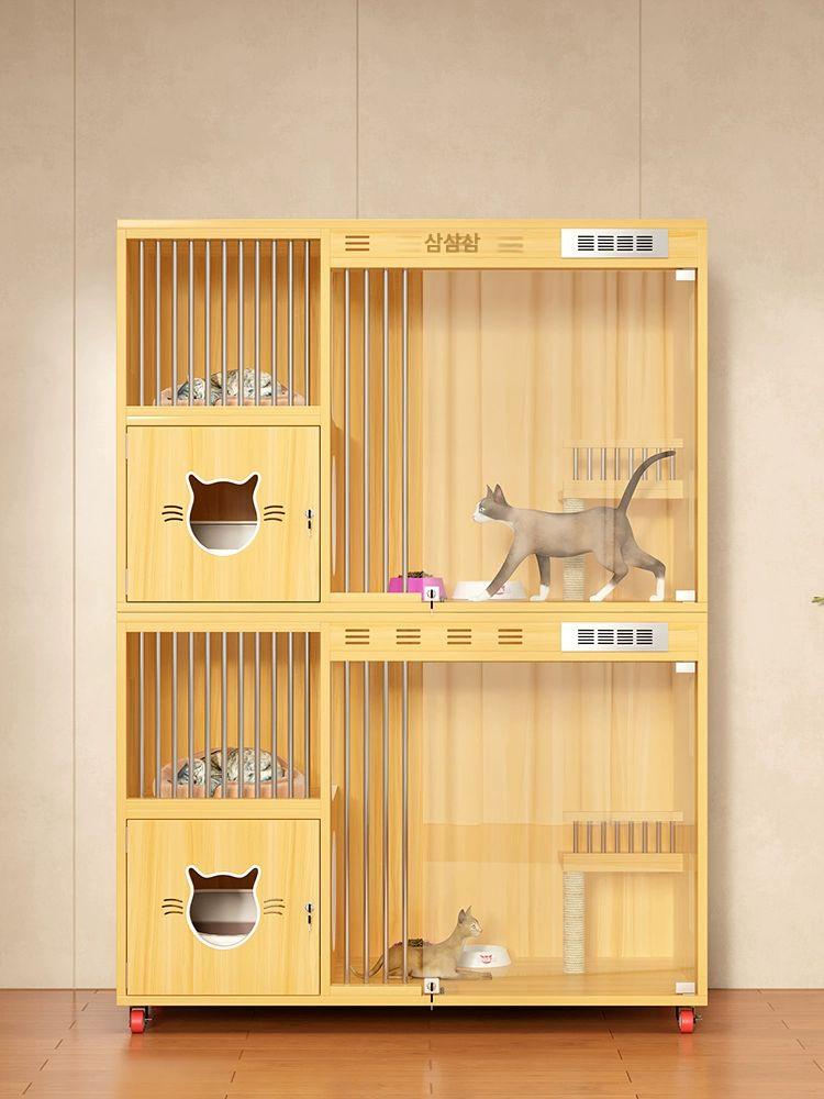 고양이 격리장 호텔 럭셔리 이동식 캣하우스 대형 분양용 철제 케이지 아파트 - 상세 이미지 5