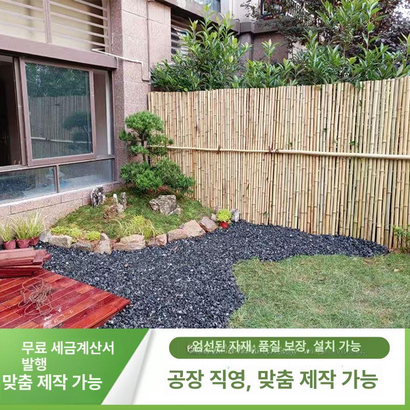 정원 울타리 대나무 펜스 탄화 대형 인테리어 벽면 장식 테라스 가림막 조경 휀스 - 상세 이미지 2