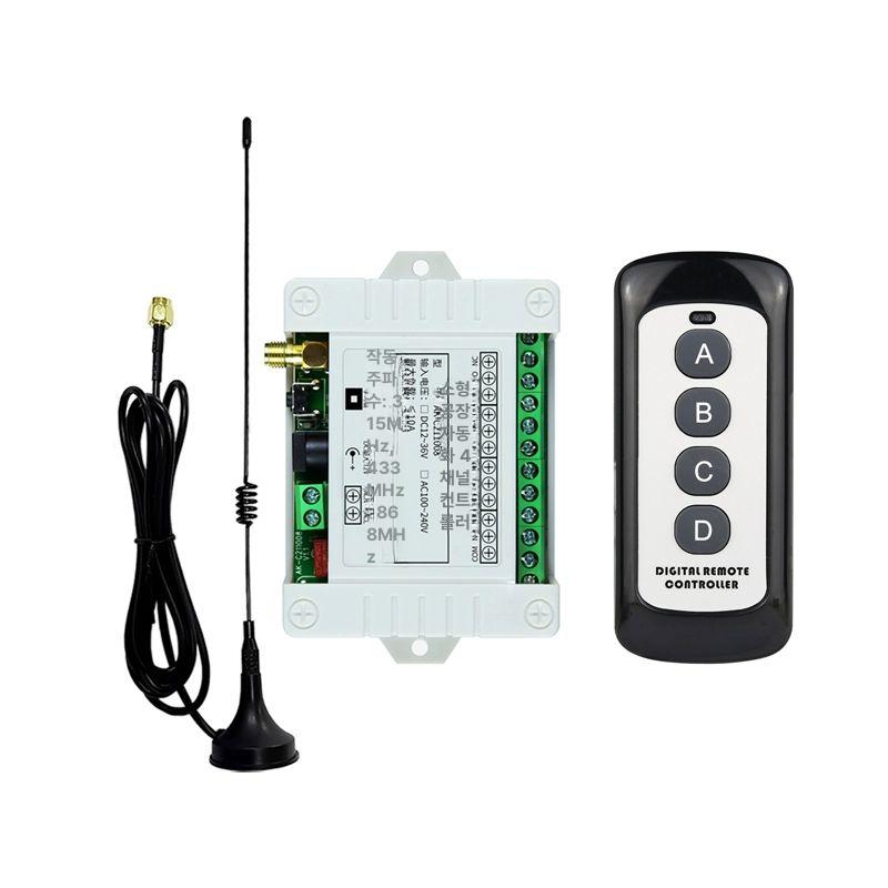 산업용 리모컨 4채널 스위치 무선컨트롤러 리프트 220v 12v 송수신 시스템 - 상품 이미지
