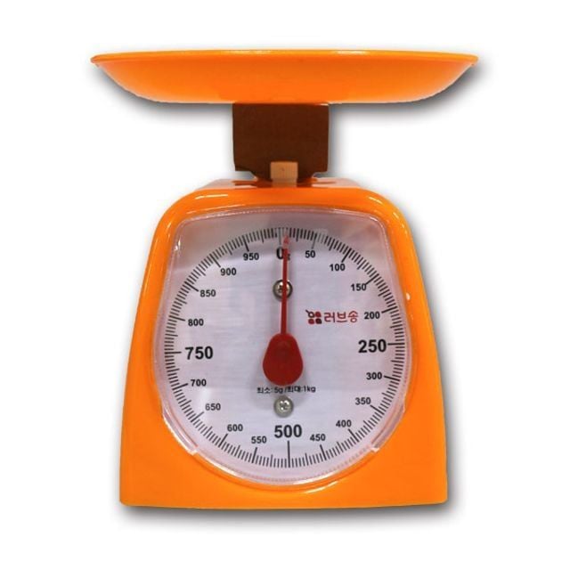 심플한 러브송 주부 주방 저울 1kg 요리 베이킹 무게 측량 - 상품 이미지