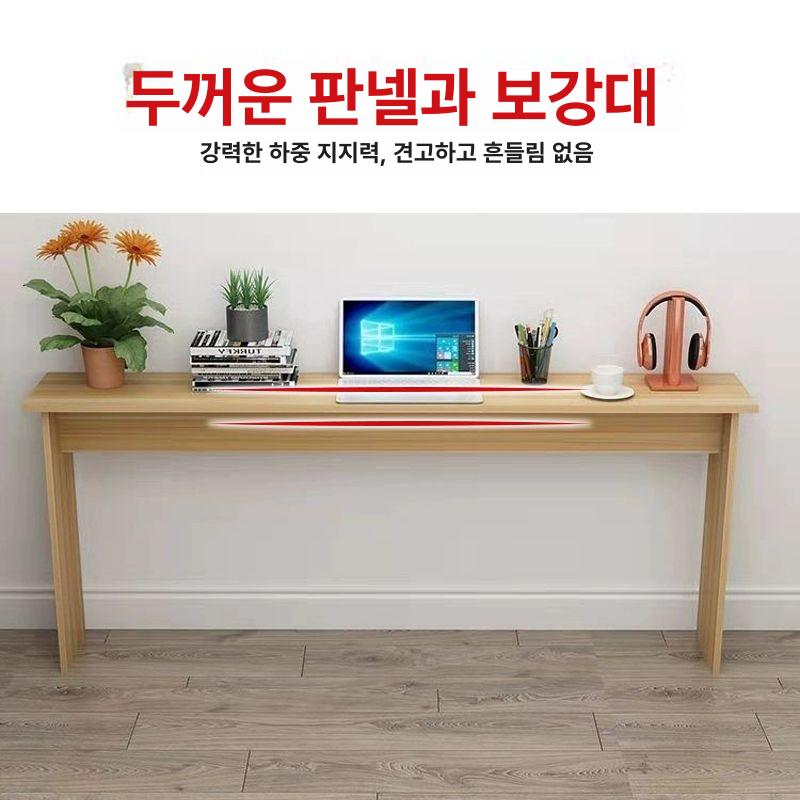 슬림 테이블 좁고긴 창가 베란다 사이드 보조 데스크 침대 스틸 선반 간이 협탁 - 상세 이미지 3