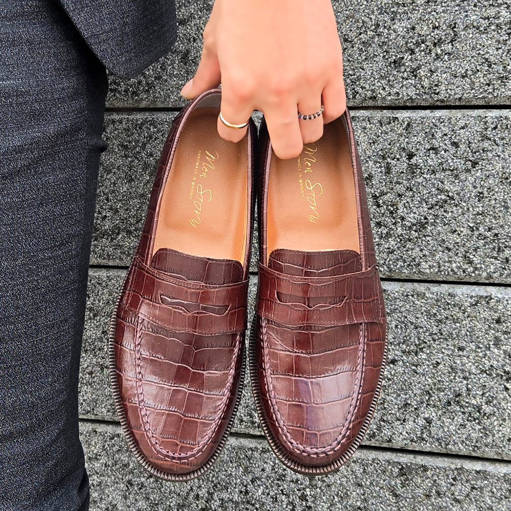 카이만 페니로퍼 수제화 소가죽 키높이구두 handmade - 상세 이미지 5