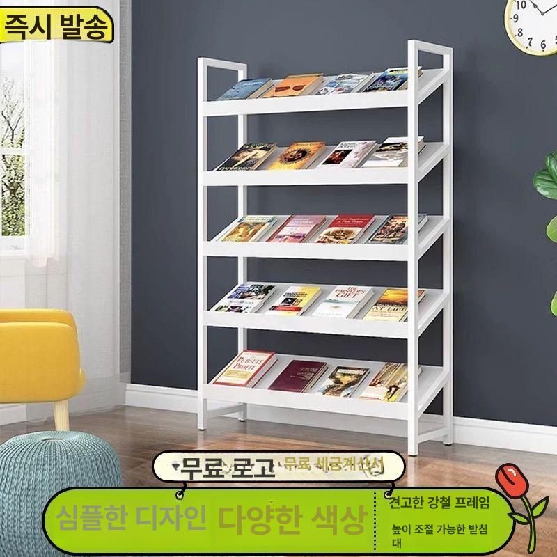 잡지 책꽂이 원목 진열대 리플렛 전시대 벽걸이 거실 수납 틈새 인테리어 책장 - 상세 이미지 5