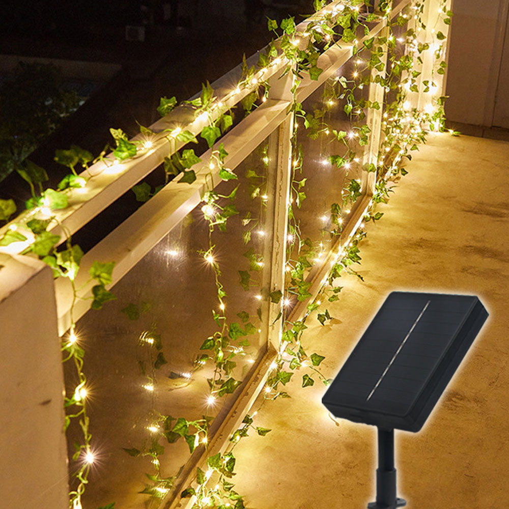 태양광 LED 넝쿨 나뭇잎 전구 50 5m 울타리 조명 태양광쏠라 LED쏠라 - 상품 이미지