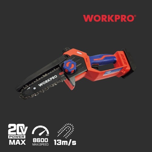 워크프로 20V 충전 한손 체인톱 베어툴 125mm(5인치) WP391620 전기톱 본체만 - 상세 이미지 2