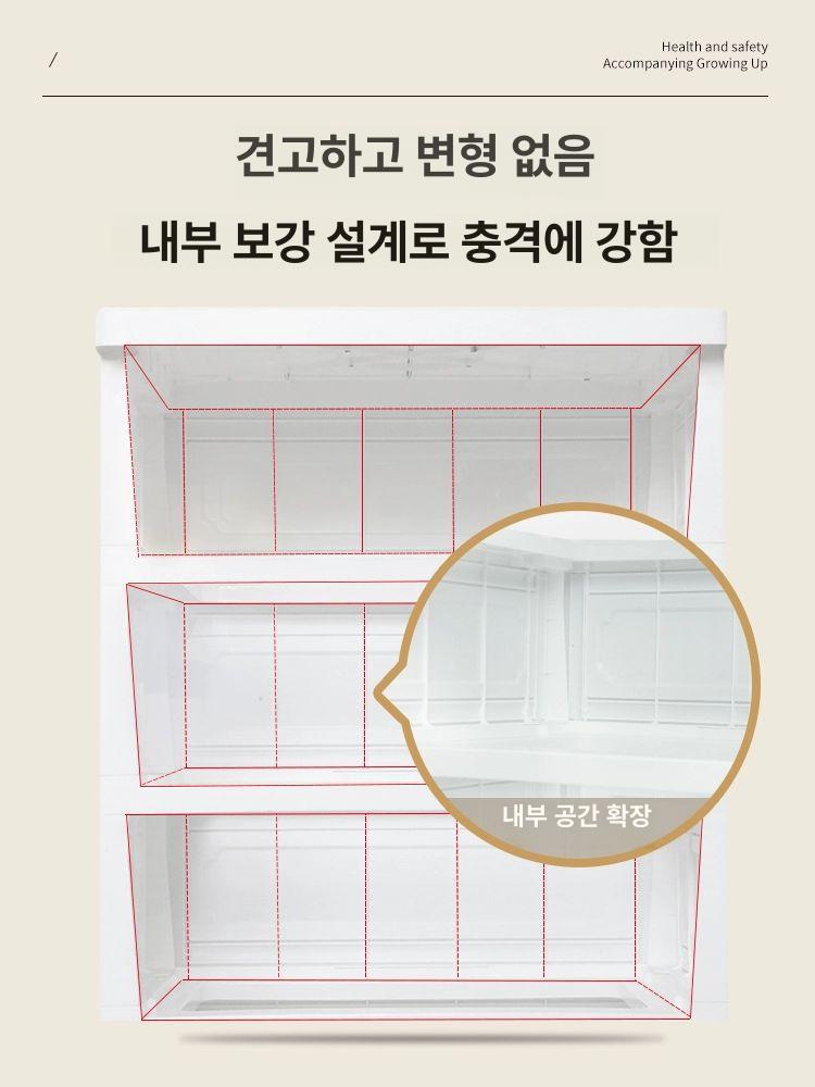 5단 서랍장 와이드 플라스틱 수납장 다용도 드레스룸 분리형 서랍 - 상세 이미지 3