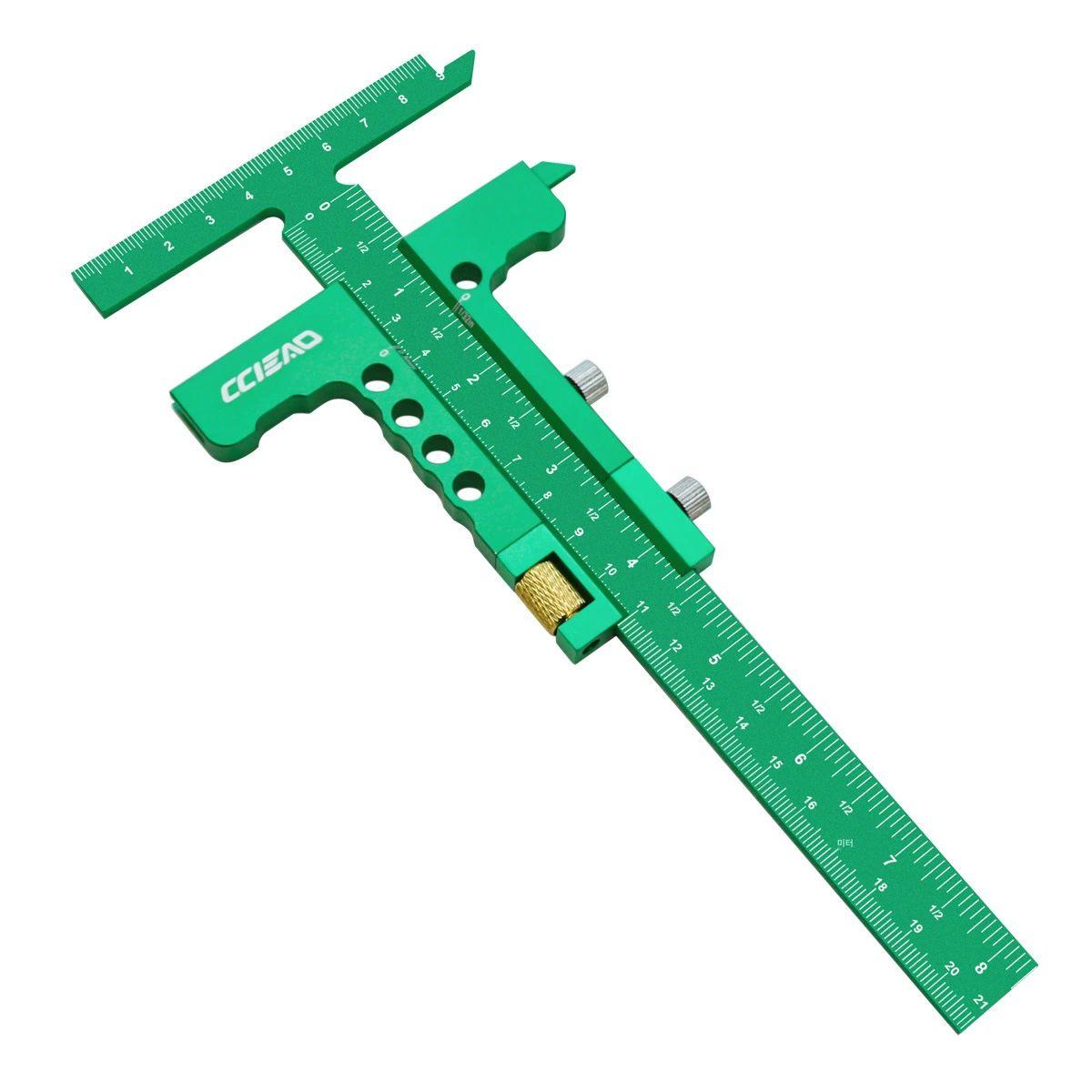 멀티 스틸자 목공용 케이지 T자 직각 게이지 앵글 측정 공구 DIY - 상품 이미지