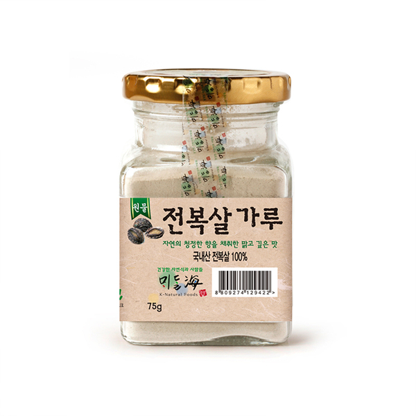 전복살 가루 75g 100% 국내산 천연 조미료 화학 첨가물 NO 공정 조개류의 황제 - 상품 이미지